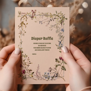 Een beetje Wildflower Meisje Baby shower Enclouse  Informatiekaartje