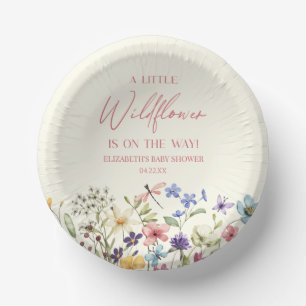 Een beetje Wildflower Wilde Bloem Bloemen Baby sho Papieren Kommen