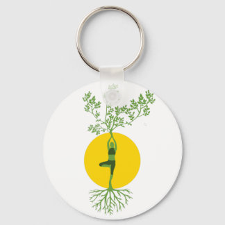 een beetje yoga spring design sleutelhanger