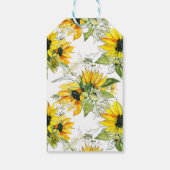 Een beetje zonnebloem baby shower cadeaulabel (Achterkant)