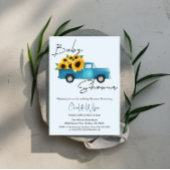 Een beetje zonnebloem is op weg naar het Baby show Kaart