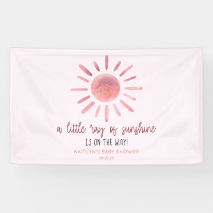 Een beetje zonneroze zonneroze Baby shower Spandoek