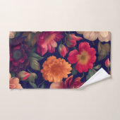 Een behang met een bloemmotief bad handdoek (Handdoek)