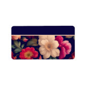 Een behang met een bloemmotief etiket (Voorkant)