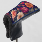 Een behang met een bloemmotief golfheadcover (3/4 voorkant)