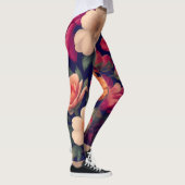 Een behang met een bloemmotief leggings (Rechts)