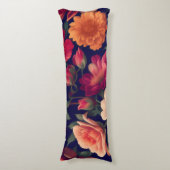 Een behang met een bloemmotief lichaamskussen (Voorkant Verticaal)