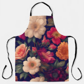 Een behang met een bloemmotief schort (Voorkant)