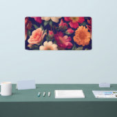 Een behang met een bloemmotief spandoek (Beurs)