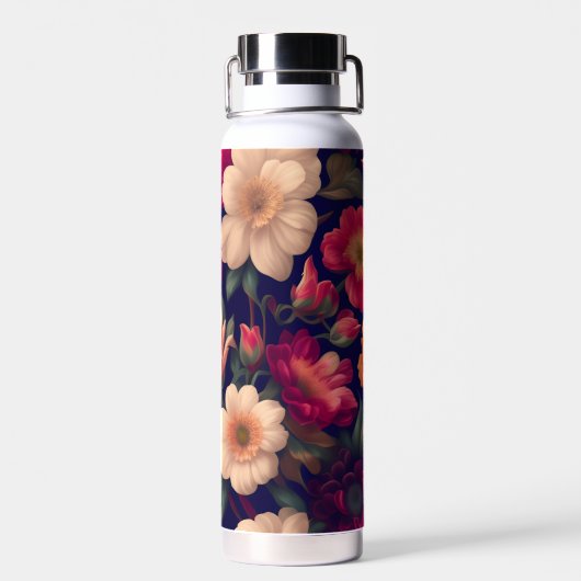 Een behang met een bloemmotief waterfles (Achterkant)