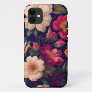 Een behang met een bloempatroon iPhone 11 hoesje