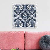 Een behang met florale design canvas afdruk (Insitu (Woonkamer))