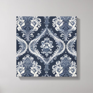 Een behang met florale design canvas afdruk