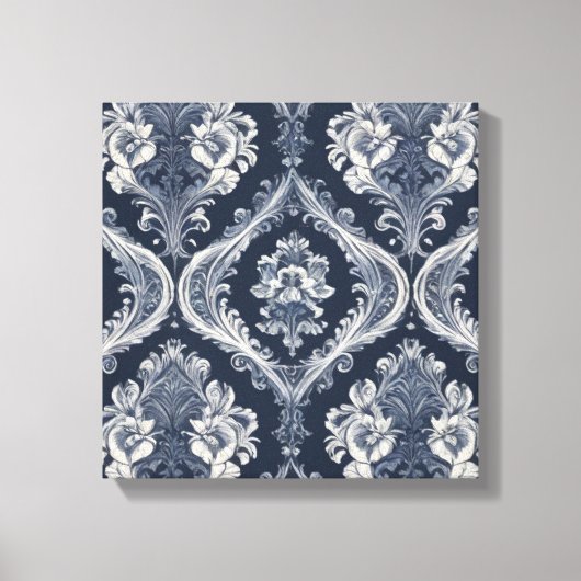 Een behang met florale design canvas afdruk (Voorkant)