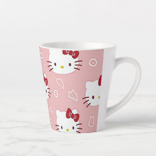 Een beker die een mooi kat uitdrukt latte mok