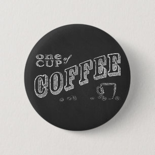 Eén beker van de Coffee Chalk Art Ronde Button 5,7 Cm