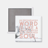 Een bemoedigend Magnet van Word Magneet (Voorkant / Achterkant)