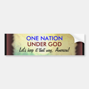 ÉÉN BENAMING ONDER GOD-bumpersticker Bumpersticker