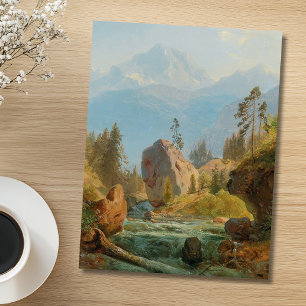 Een berglandschap met kreek - Albert Zimmerman Briefkaart