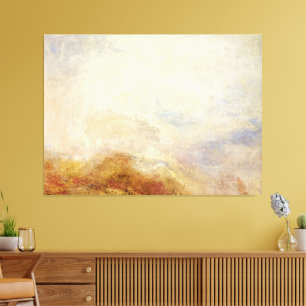 Een bergscène, Val d'Aosta - Joseph Mallord Canvas Afdruk