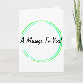 Een bericht aan u Concentric Wenskaart van Circles Kaart