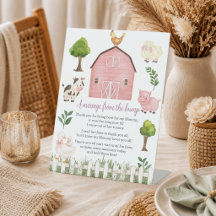 Een bericht van de Bump-boerderijdieren babyborrel