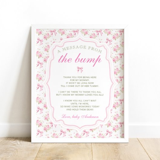 Een bericht van de Bump Love Shack Baby shower Poster