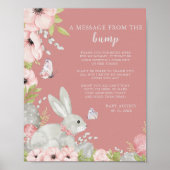Een bericht van het Bump Baby shower Poster (Voorkant)