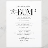 Een bericht van het Bump Baby shower teken (Voorkant)