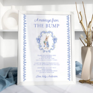 Een bericht van het Bump Peter Rabbit Baby shower Poster