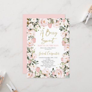 Een Berry Sweet Baby shower meisje Kaart