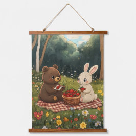 Een Berry Sweet picknick in de wei Hangend Wandkleed