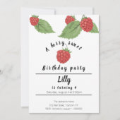 een bes zoete framboos verjaardag Uitnodiging (Voorkant)