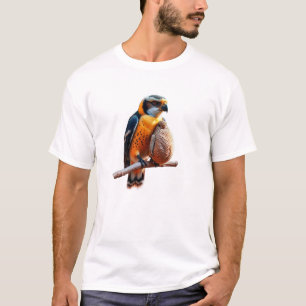 Een beschermende valk die op een tak is geperst. t-shirt