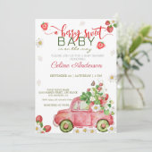 Een bessenzoet baby shower kaart (Staand voorkant)