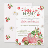 Een bessenzoet baby shower kaart (Voorkant / Achterkant)