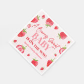 Een beszoete Baby aardbei Baby shower Servet (Hoek)