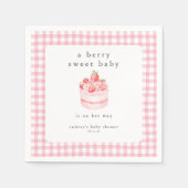 Een beszoete Baby aardbei Baby shower Servet (Voorkant)