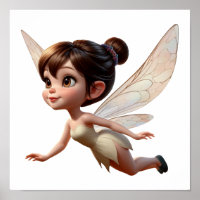 Een betoverde magische kleine cartoon Fairy
