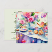 Een betoverend theefeest: een Baby shower Kaart (Voorkant / Achterkant)