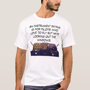 Een bevoegdverklaring instrumentvliegen is voor pi t-shirt
