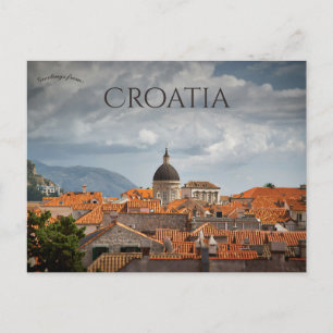 Een Bewolkte Dag in Dubrovnik Kroatië Briefkaart