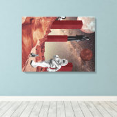 Een bezoek aan Mars Canvas Afdruk (Insitu (Houten vloer))