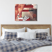 Een bezoek aan Mars Canvas Afdruk (Insitu (Slaapkamer))