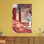 Een bezoek aan Mars Canvas Afdruk (Insitu (Woonkamer))
