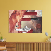 Een bezoek aan Mars Canvas Afdruk (Insitu (Woonkamer))