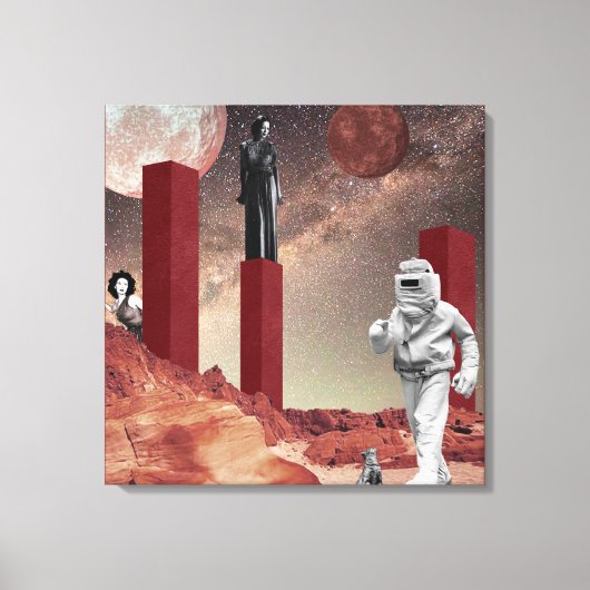 Een bezoek aan Mars Canvas Afdruk (Voorkant)