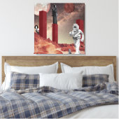 Een bezoek aan Mars Canvas Afdruk (Insitu (Slaapkamer))