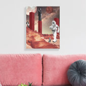 Een bezoek aan Mars Canvas Afdruk (Insitu (Woonkamer))