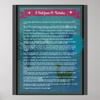 een bezoek van het Poster van St. Nicholas - Holid